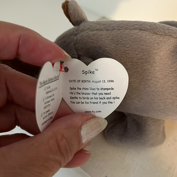 NWT SPIKE the rhinoceros by Ty Beanie Babies - Picture 3 of 6